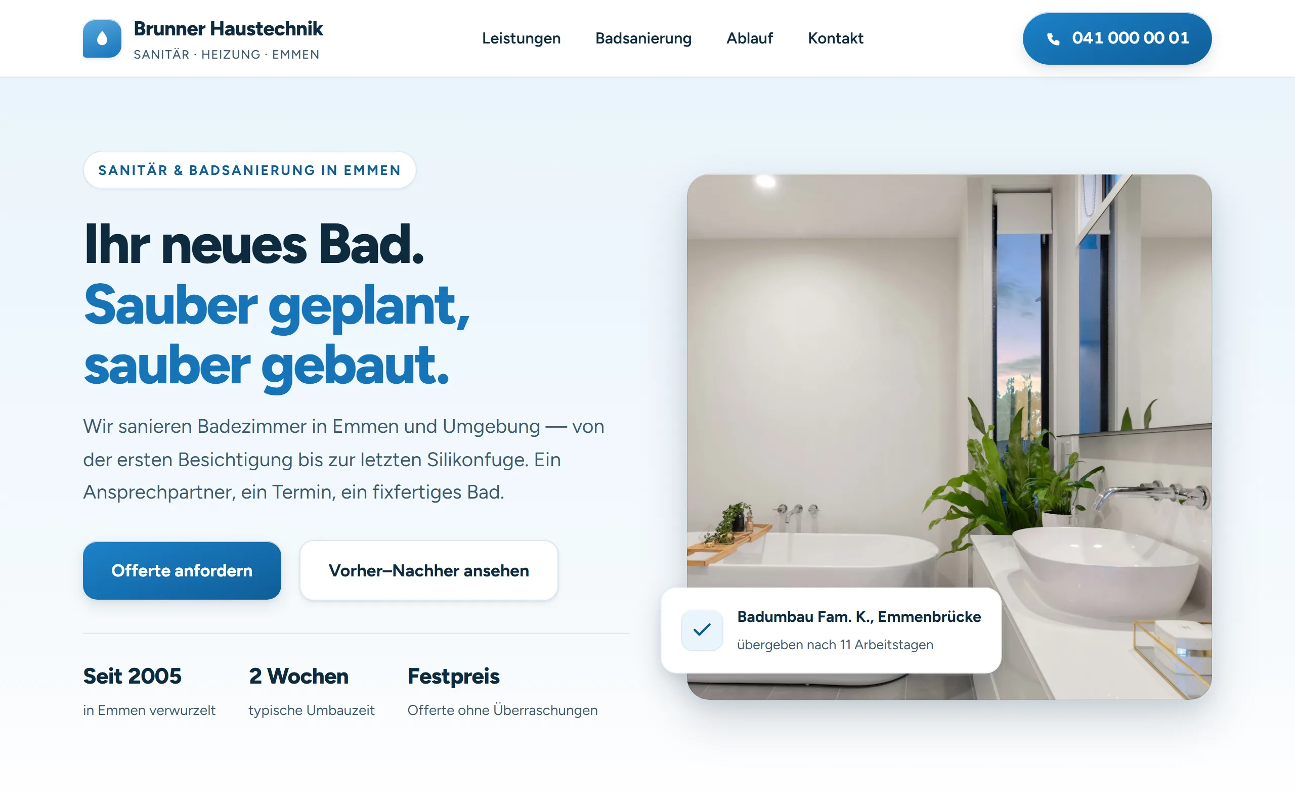 Nachher: neue Website